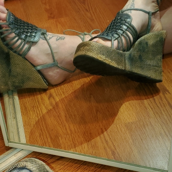 Leather vintage 90s platforms - Picture 3 of 6